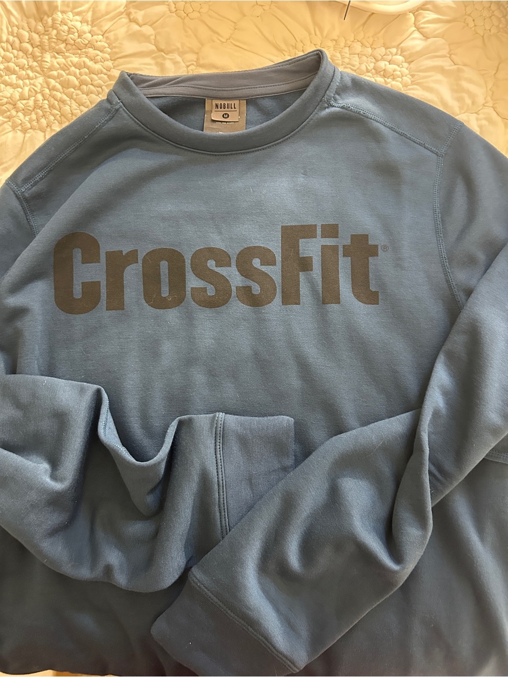 NOBULL Men’s Dusty Blue CrossFit Crewneck Sweatshirt